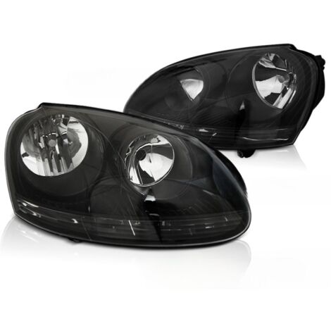 Paire de feux phares VW Golf 5 de 10/2003 a 2009 Design noir-31693538