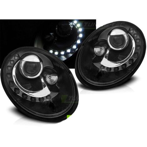 Paire de feux phares VW New Beetle 06-12 Daylight LED Noir-31080353