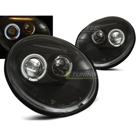 Paire de feux phares VW New Beetle 98-05 angel eyes noir-27361872