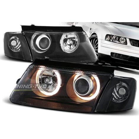Paire de feux phares VW Passat B5 3B 96-00 angel eyes noir-27361997