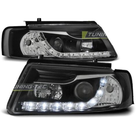Paire de feux phares VW Passat B5 96-00 Daylight led noir-27362006
