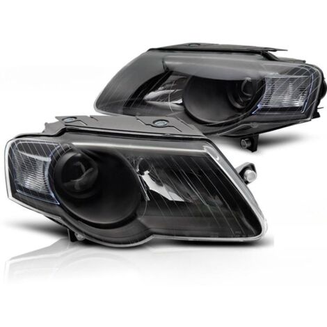Paire de feux phares VW Passat B6 3C 03.05-10 noir Halogene-41049212