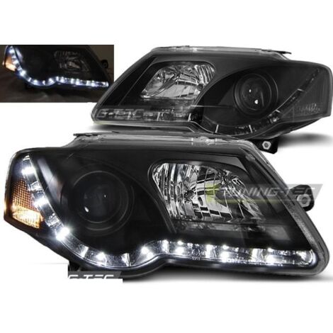 Paire de feux phares VW Passat B6 3C 05-10 Daylight led noir-27362024