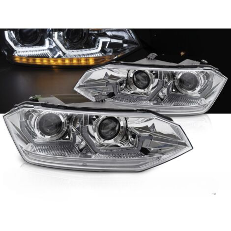 Paire de feux phares VW Polo 6 2G de 2017 a 2021 LED DRL chrome Dynamique-42207602