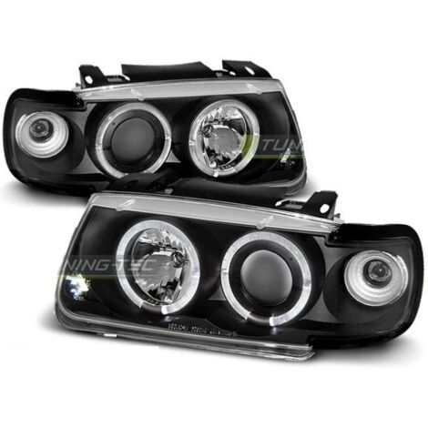 Paire de feux phares VW Polo 6N 94-99 angel eyes noir-27362035