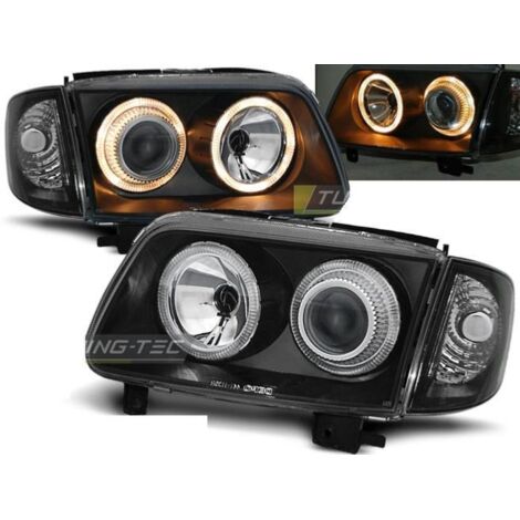 Paire de feux phares VW Polo 6N2 99-01 angel eyes noir-27362040