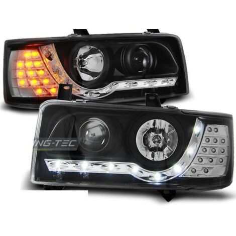 Paire de feux phares VW T4 Transporter 90-03 Daylight led noir-27362061