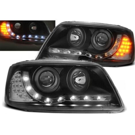 Paire de feux phares VW T5 03-09 Daylight led noir-27362074