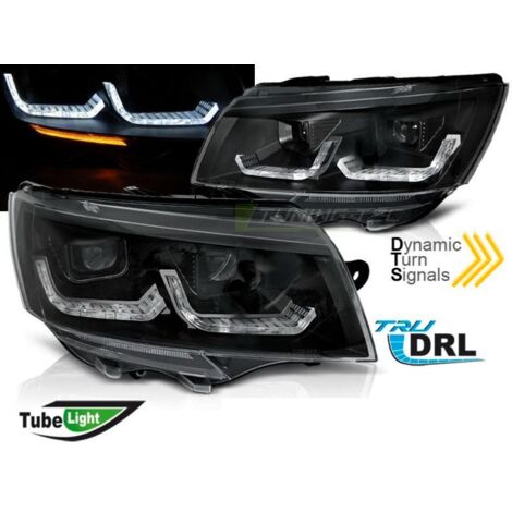 Paire de feux phares VW T6 20-22 LED DRL LTI Noir-38211762
