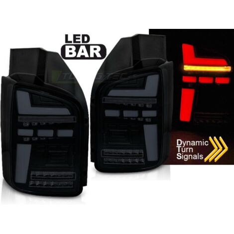 Paire de feux VW T5 03-09 FULL LED BAR DYN noir Fume