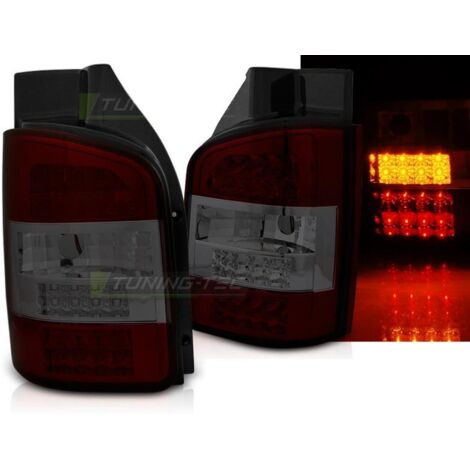 Paire de feux VW T5 03-09 LED rouge fume