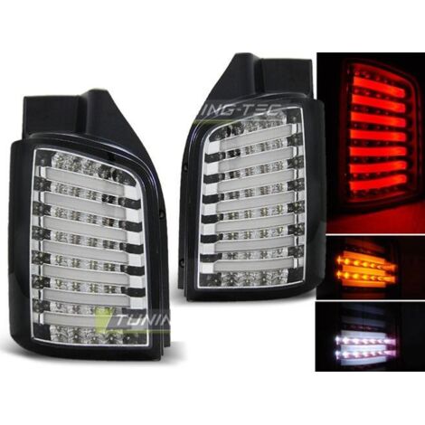 Paire de feux VW T5 03-15 Full LED chrome noir hayon