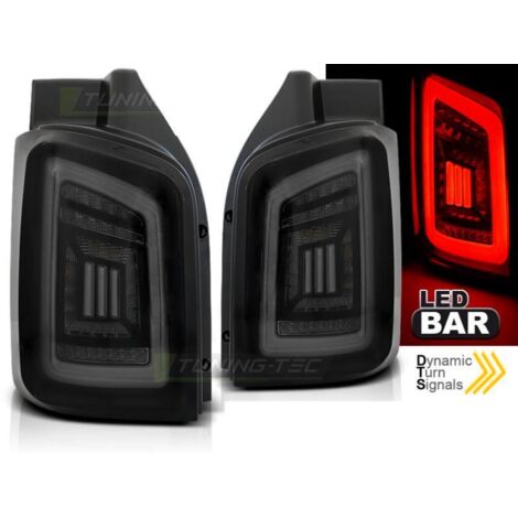 Paire de feux VW T5 03-15 FULL LED Noir Fume hayon