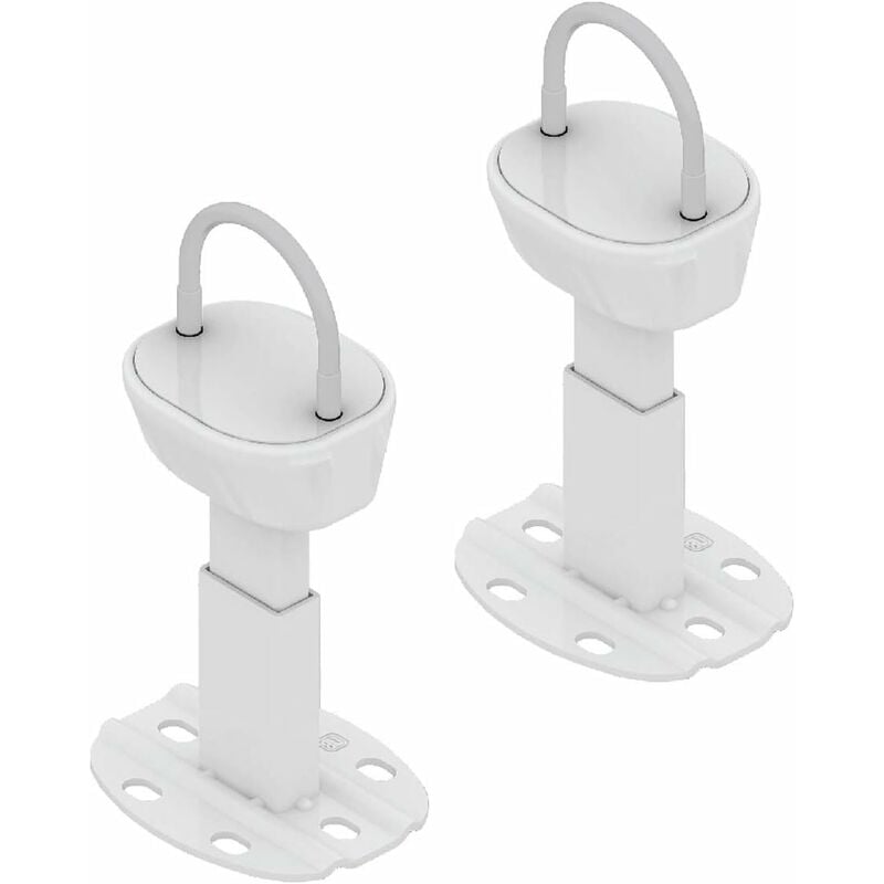Paire de fixations au sol pour radiateur tubulaire - pied avec système anti-dégagement pour radiateur à plusieurs colonnes - Capacité maximale 200 kg