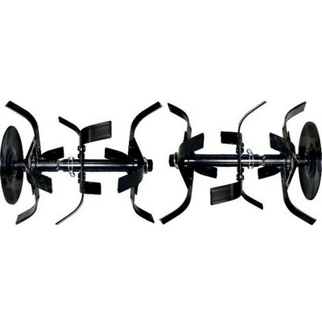 Paire de fraise motobineuse triple couronnes – Accessoire universel pour motoculteur – Largeur de travail 85 cm – Diamètre couronne 330 mm