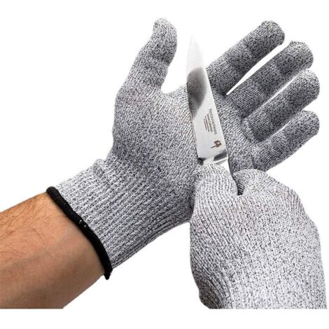 Paire de Gants Anti-Coupures Taille-L Gant Cuisine avec Protection de Niveau 5, Norme en 388 - Meilleure Protection Contre Les Coupures du Quotidien Couteau Cuisines, Jardinage, Bricolage Sunflower