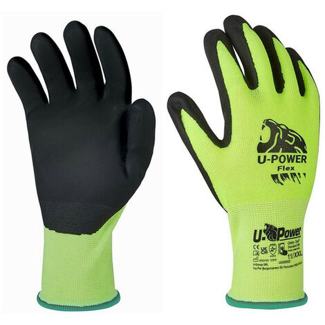 Paire de gants de travail t11 - protection haute visibilitÉ enduit nitrile