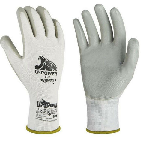 Paire de gants de travail t8 - enduit nitrile, leger et resistant