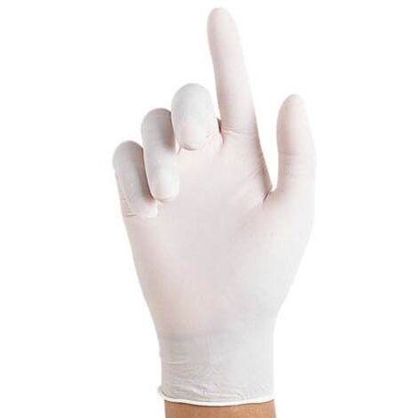 Paire de gants jetables Mapa nitrile non poudré blanc taille 8 - Boîte de 100