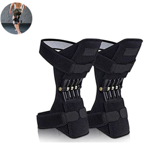 Paire de genouillères antidérapantes, genouillères de soutien articulaire, genouillère, force de ressort de rebond forte pour soulager les douleurs articulaires, entraînement d'escalade sportive