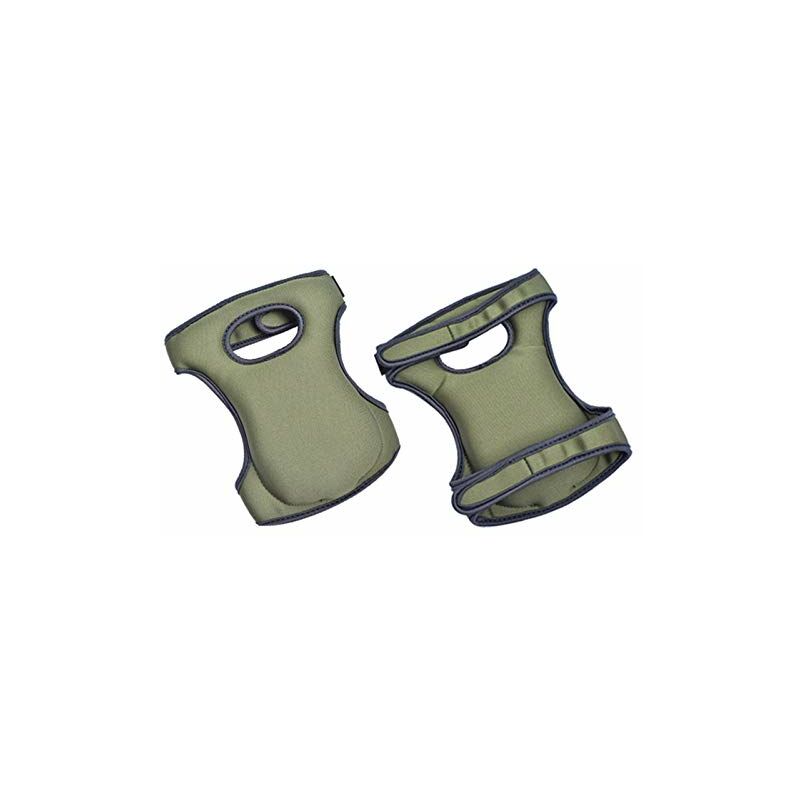 Paire de genouillères de jardinage en mousse souple avec double sangles pour le nettoyage du jardin, le nettoyage des sols-Vert Fei Yu