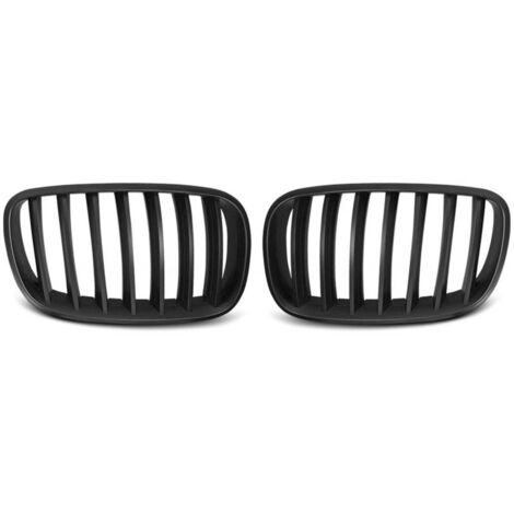 Paire de grille calandre BMW X5 E70, X6 E71 de 2008 a 2013 Noir Mat-27318080