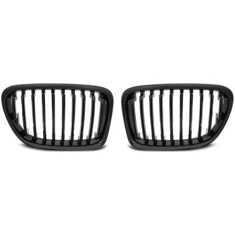 Paire de grilles de calandre BMW X1 E84 de 10/2009 a 08/2012 Noir brillant-27318108