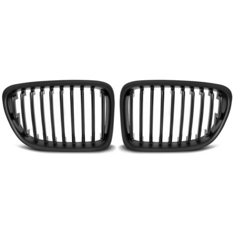 Paire de grilles de calandre BMW X1 E84 de 10/2009 a 08/2012 Noir mat-27318107