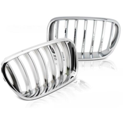 Paire de grilles de calandre BMW X3 F25 de 2010 a 07/2014 Chrome-41035335