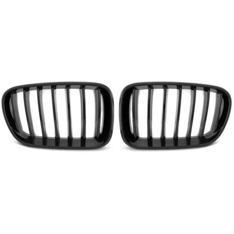 Paire de grilles de calandre BMW X3 F25 de 2010 a 07/2014 Noir brillant-27318113