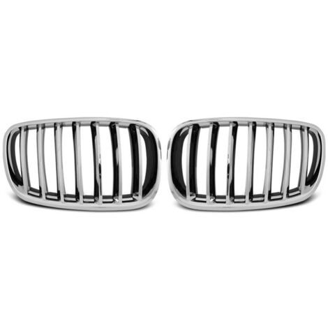 Paire de grilles de calandre BMW X5 E70, X6 E71 de 2008 a 2013 Chrome-27318079