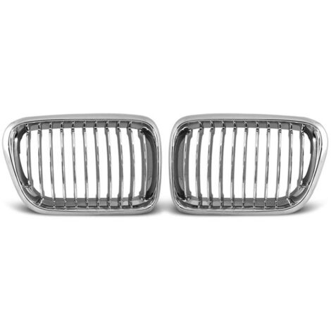 Paire de grilles de calandre en ABS BMW serie 3 E36 de 10/1996 a 08/1999 Chrome-27318050