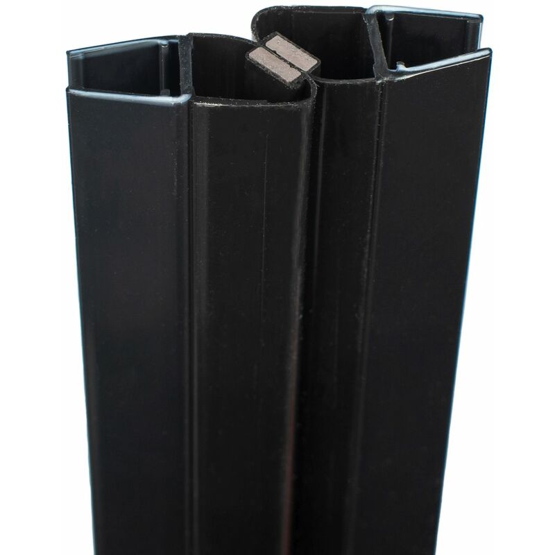 Jamais utilisé ] - Paire de joints - Joints magnétiques universels noir Schulte 201 cm recoupable, pour porte 5 - 6 - 8 mm