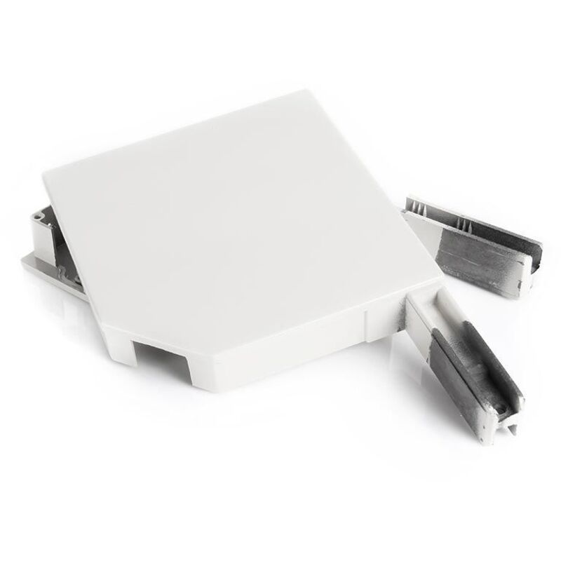 Paires de Joues de coffre pour Volet Pan coupé 45° - 137cm - RAL blanc 9016