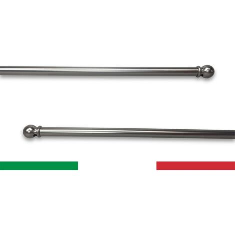 Paire de LAITON NICKELÉ ARGENT Tex TEMPLES Réglable pour rideau de verre Cm. 30-40