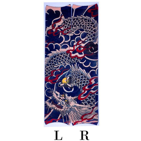 Paire de manches de glace, bras à fleurs tatouages, encre Style japonais, Cool, en soie glacée, couvre-bras pour voiture et vélo d&39extérieur,G
