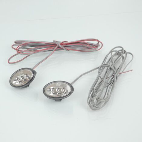 Paire de mini clignotant LED 12V orange pour moto type œil de