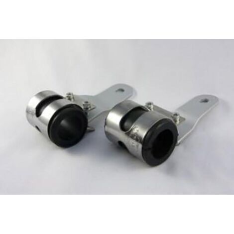 Paire de pattes de phare feu support d'optique chromé pour moto