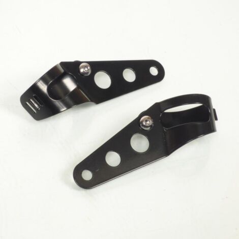 Paire de pattes de phare support d'optique feu avant noir