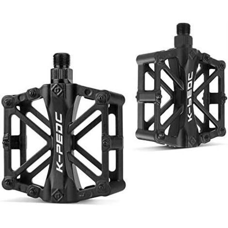 Paire de pédales de vélo VTT/vélo de route en métal avec revêtement en aluminium