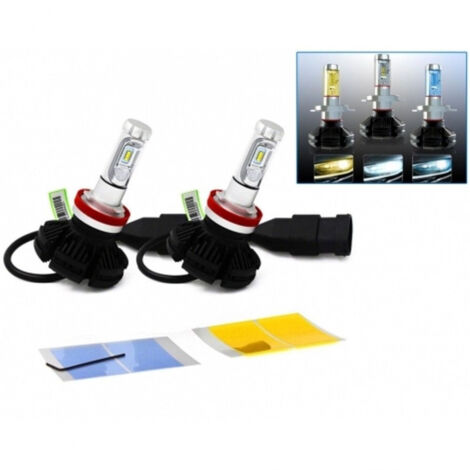 Paire De Phares à Led X3 Ampoules De Remplacement Pour Phare H4 50w Lumière 3 Couleurs De Film