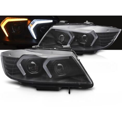 Paire de phares avant BMW E90/E91 LCI de 2009 a 2011 LED Xenon Noir-41933352