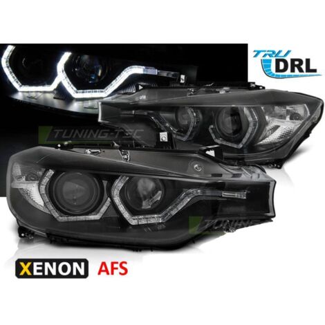 Paire de phares BMW F30/F31 11-15 Angel eyes Led Noir HID DRL AFS-31770976