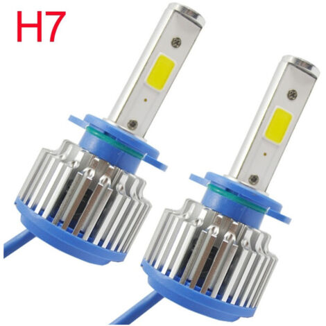 Paire De Phares De Rechange H7 Led 3200 Lumen 6000k 12v 40w Avec Ventilateur