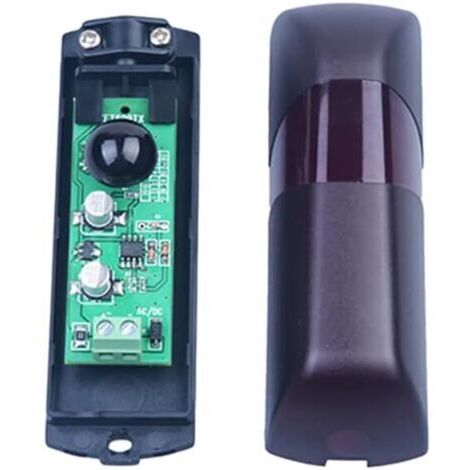 Paire de photocellules à infrarouge universelles pour capteur extérieur automatique pour portail de garage 12 V/24 V AC DC