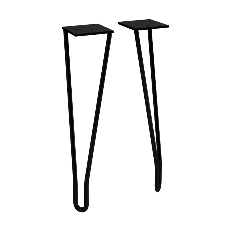 Paire de pieds Jacob Delafon pour meuble Odéon Rive Gauche noir mat