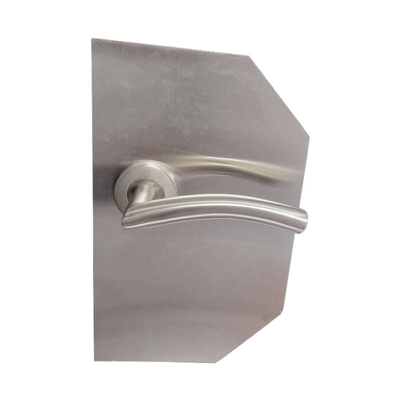 Paire de Plaques de Propreté Rectangles avec Poignées vague Klose Besser sur Plaque de Propreté Inox 304 Sans rosaces de fonction