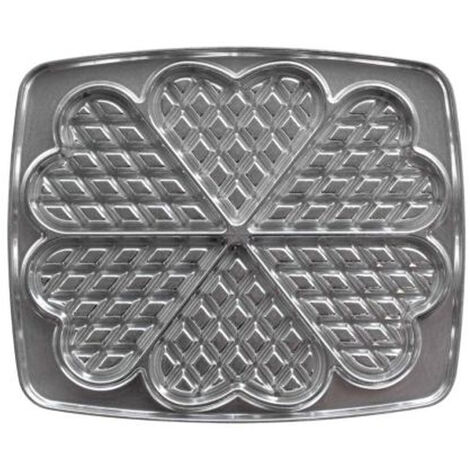Paire de plaques pour 6 gaufres coeur pour super 2 gaufres 39111 - Lagrange - 030521