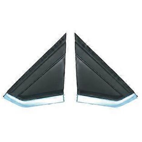 Paire de plaques triangulaires de pare-brise avant électroplaquées pour automobile