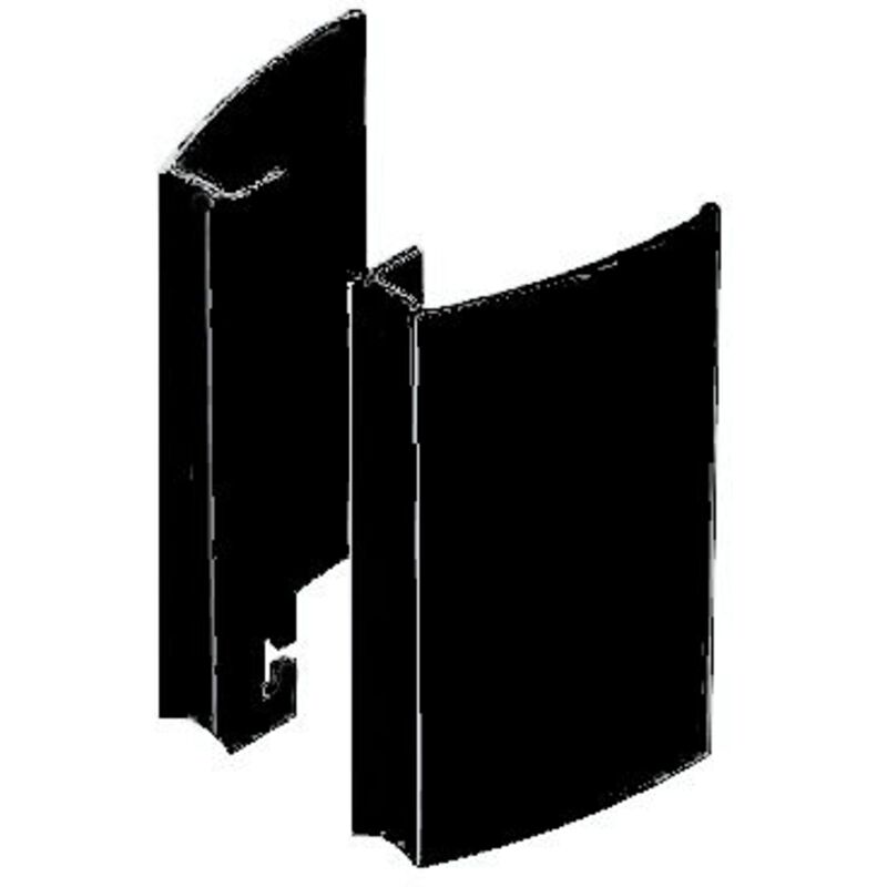 Paire de poignée aileron aleta - Entraxe (mm) : 150 - Finition : Noir RAL9005 - Longueur (mm) : 200 - ALMA